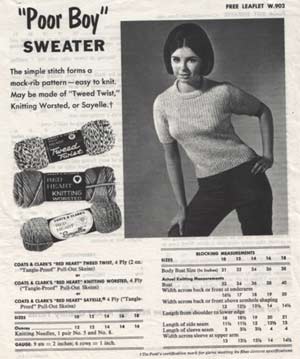 Vintage Poor Boy Sweater Ad