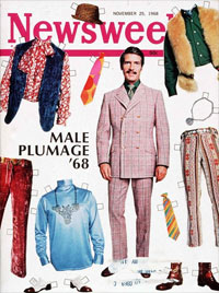 1968 Fashion: Newsweek cover: Male Plumage '68