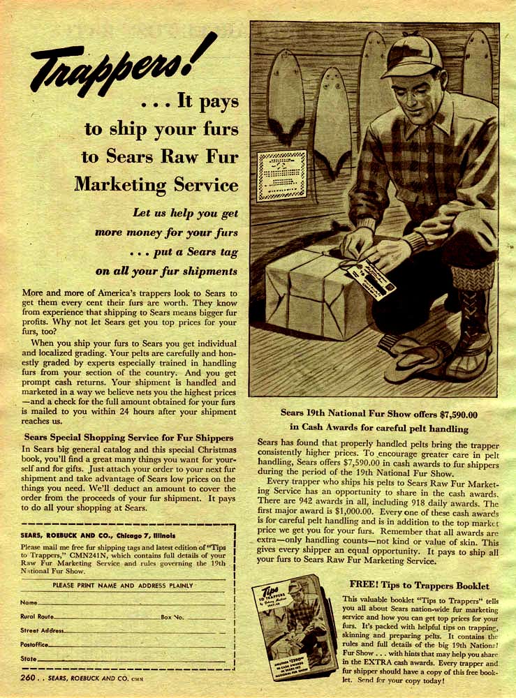 Trappers Send Furs to Sears (1947)