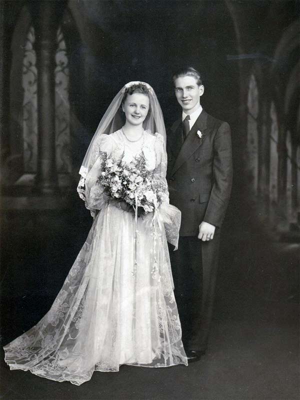 40s wedding dress