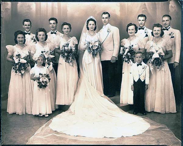 40s wedding dress