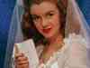 Marilyn Monroe in her wedding dress (1942)