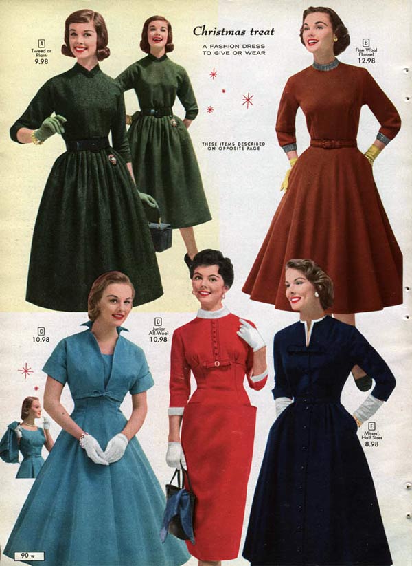 1950s fashion dresses