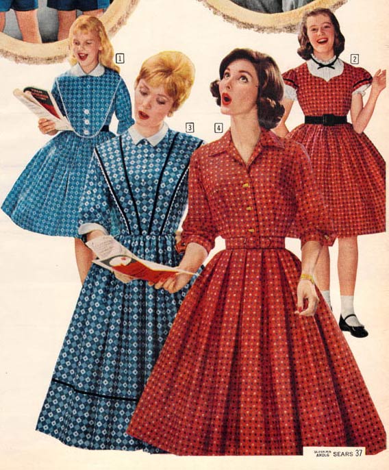 1950s fashion dresses