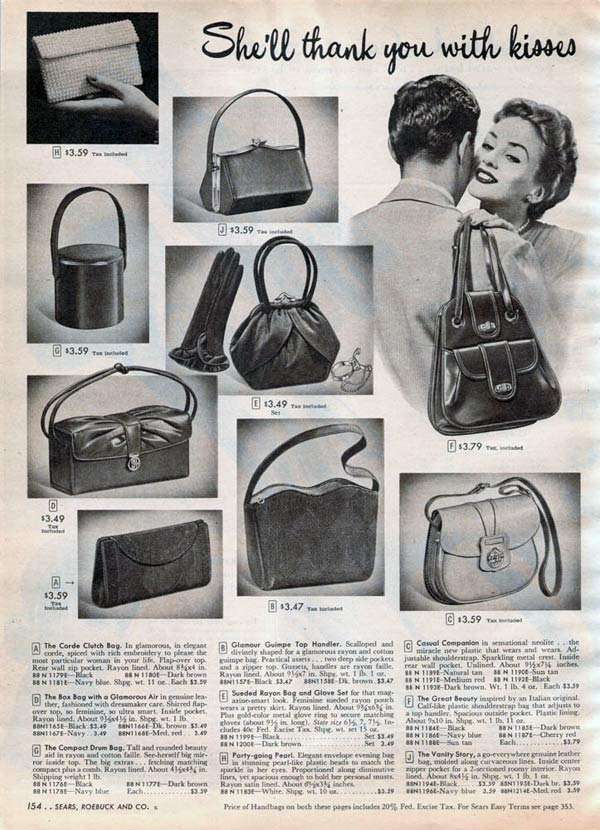 1950s Purses & Handbags: Styles, Trends & Pictures