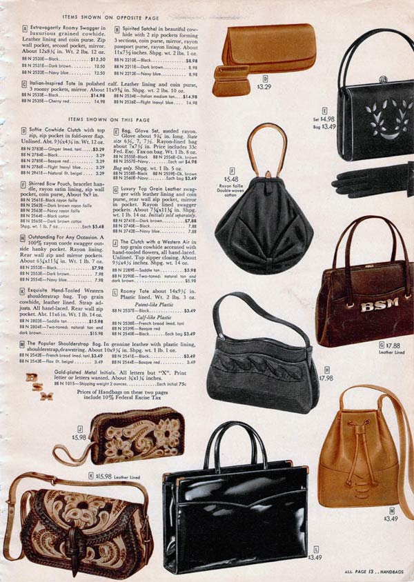 1950s Purses & Handbags: Styles, Trends & Pictures