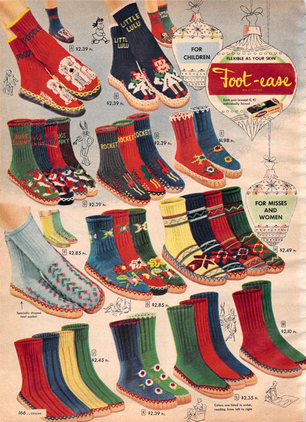 1950s Socks & Slippers: Styles, Trends & Pictures