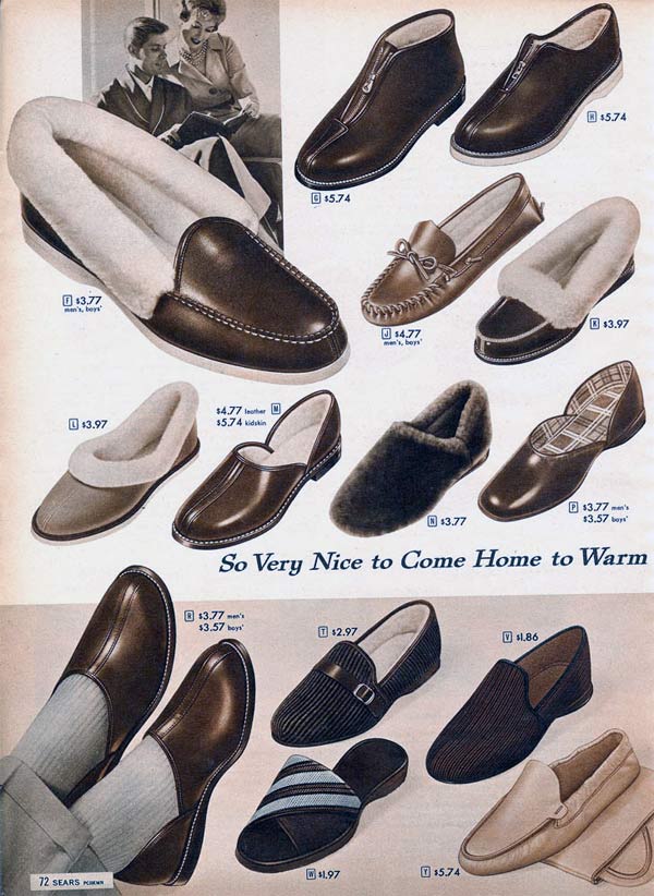 old fashioned mens house slippers