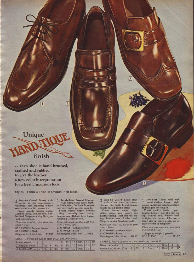 1960s mens casual shoes