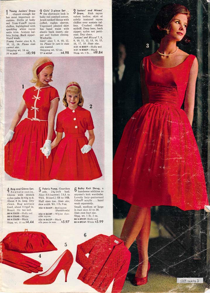 1960s red dress