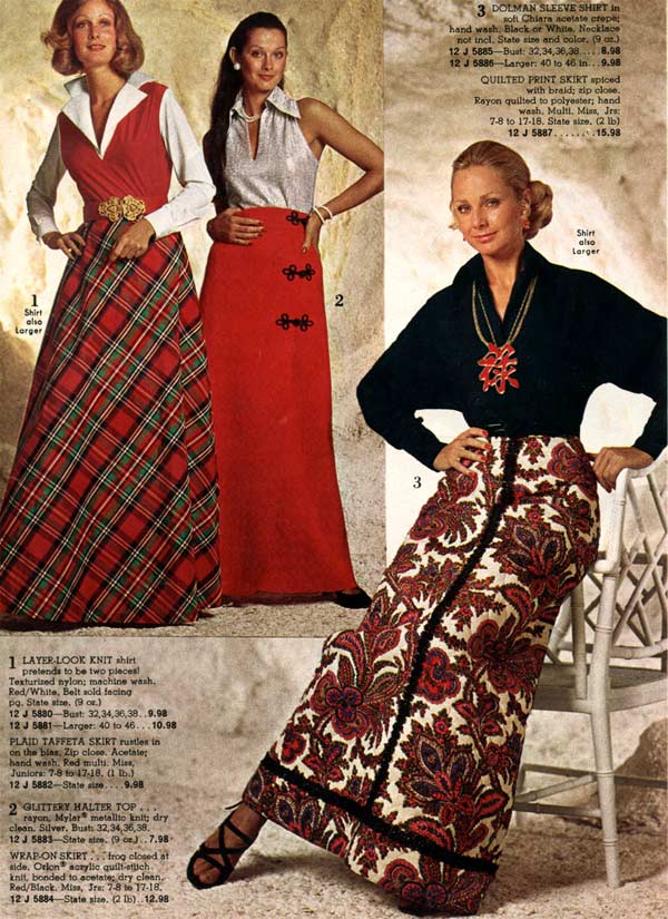 1970s Dresses & Skirts: Styles, Trends & Pictures