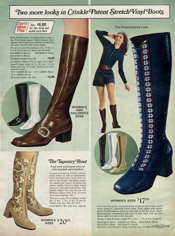 1970s knee high boots