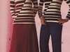 Women's Striped Cowl Neck Sweaters (1976)