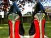 Christian Louboutin shoes with chrome heels