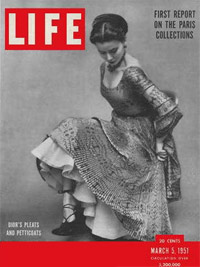 Life Magazine cover featuring Dior