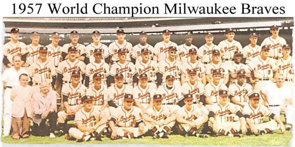 1957 Milwaukee Braves Team Photo