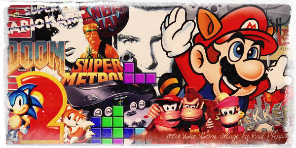 1990s Video Games Collage by Paul Phipps