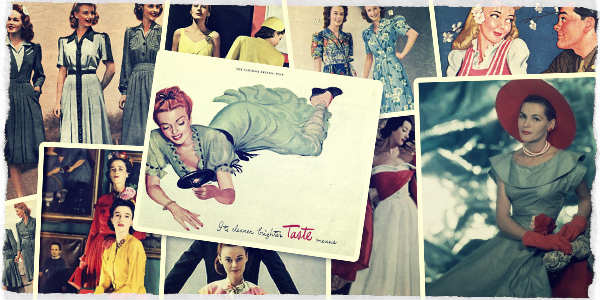 1940s Dresses & Skirts Collage